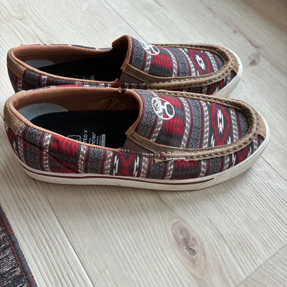 Twisted X Hooey Loper MHYC023 Nomad Multi Southwestern Aztec Slip On Shoes 8.5M